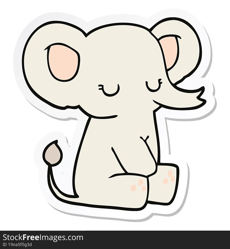 sticker of a cartoon elephant