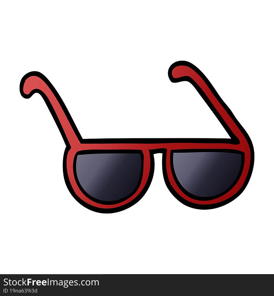 cartoon doodle sunglasses