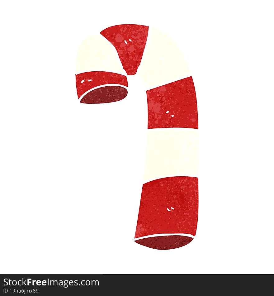 Retro Cartoon Candy Cane