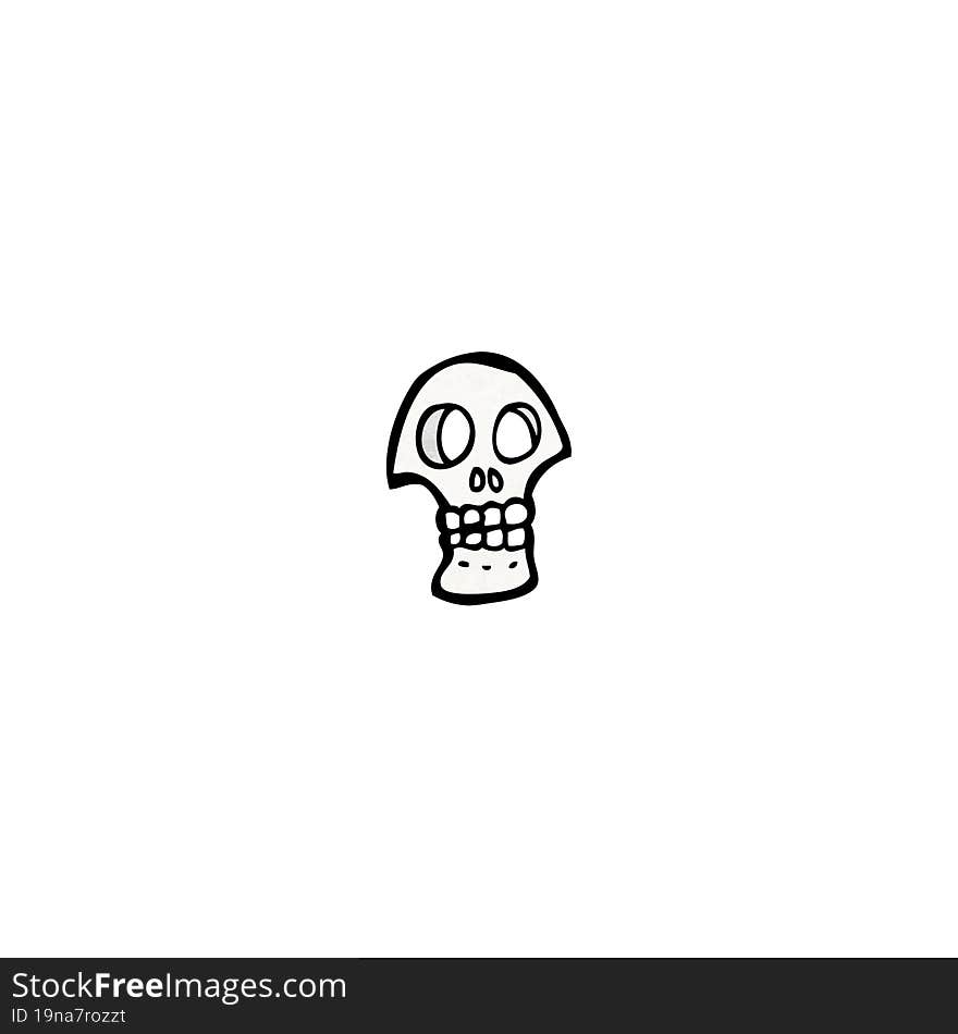 Spooky Skull Symbol Cartoon