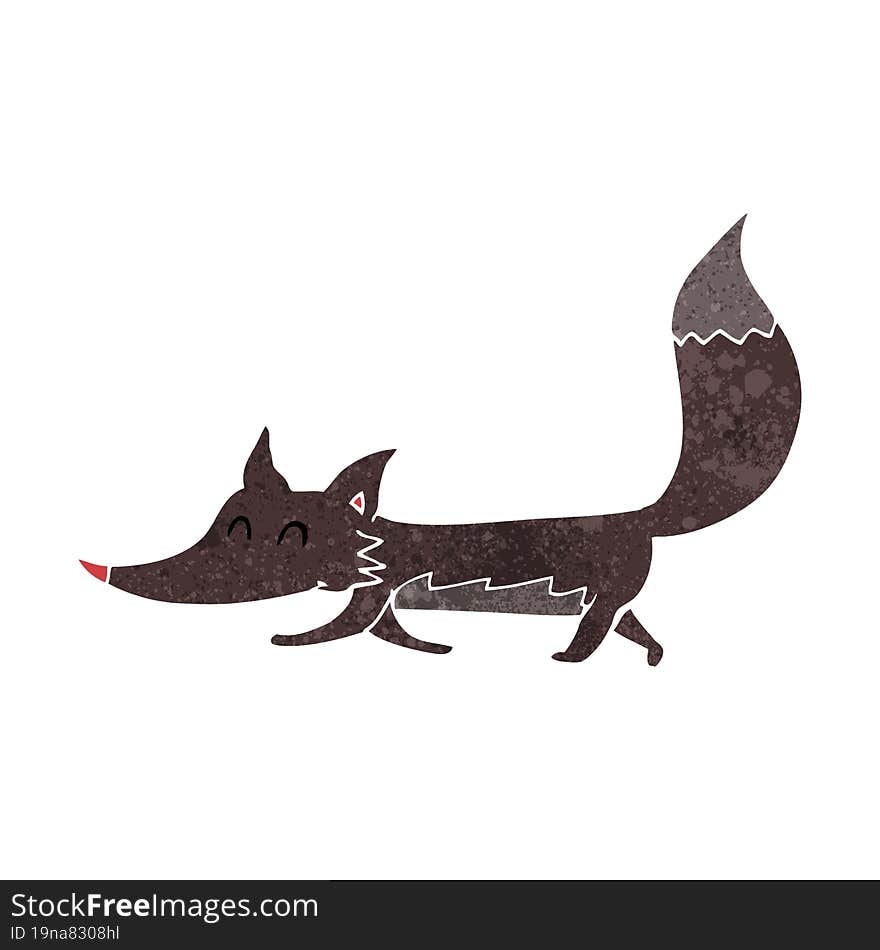 cartoon little wolf