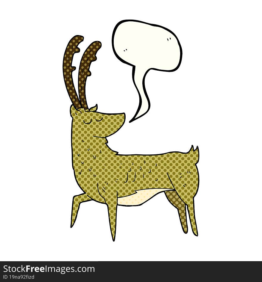 Comic Book Speech Bubble Cartoon Manly Stag