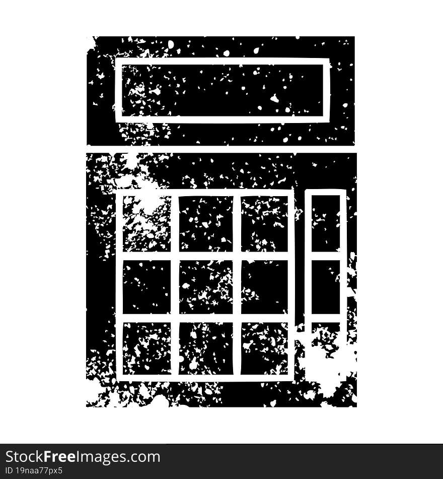 distressed symbol school calculator