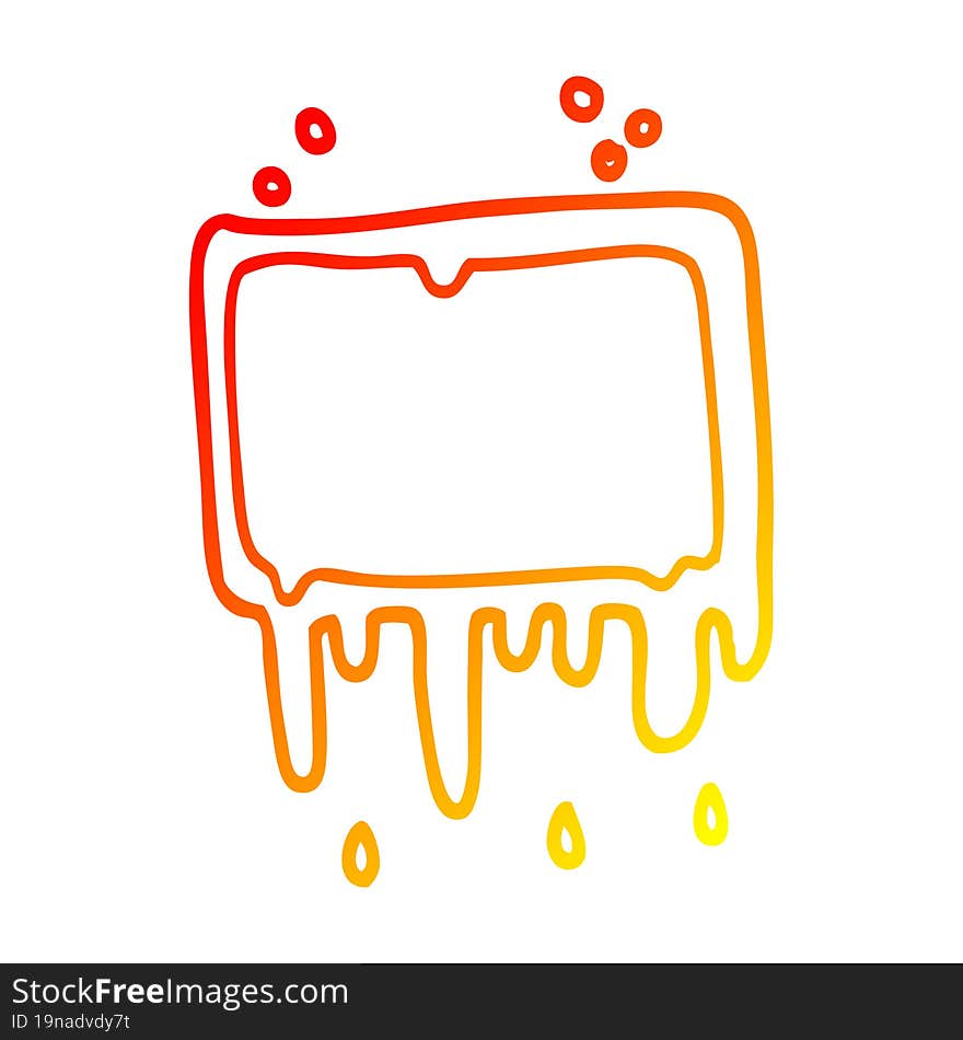 warm gradient line drawing cartoon bloody banner