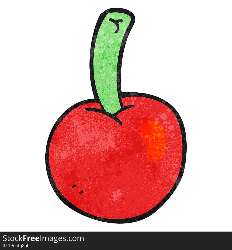 textured cartoon cherry