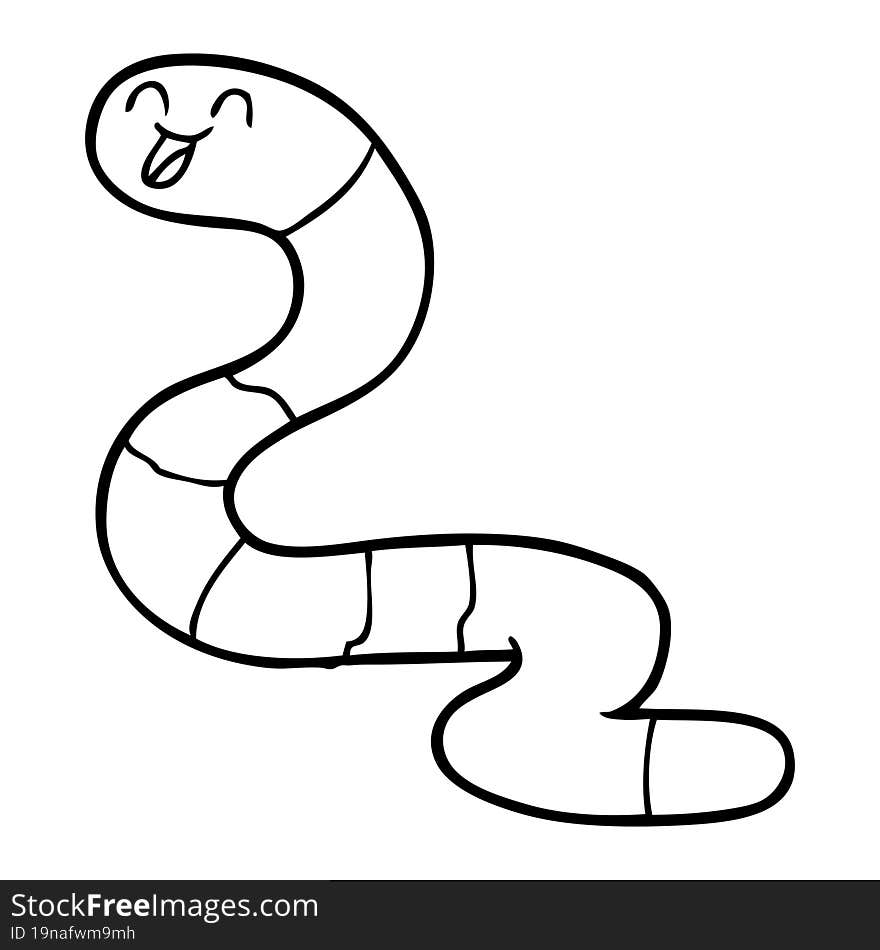 cartoon worm. cartoon worm