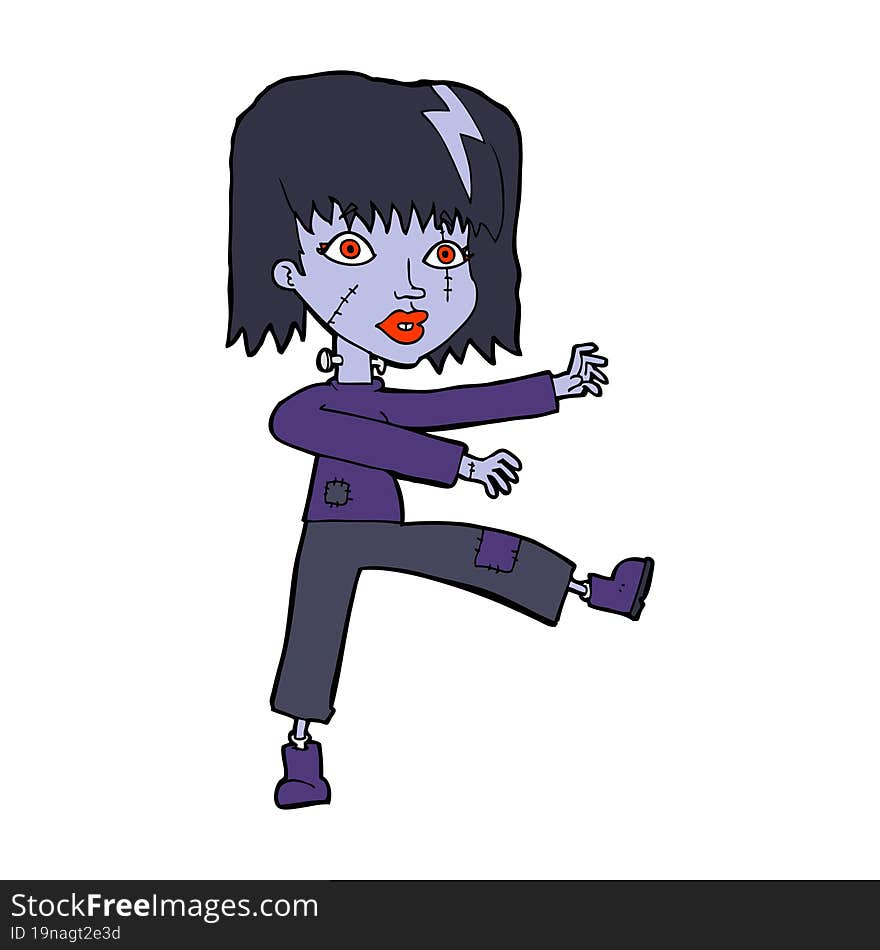 cartoon undead girl