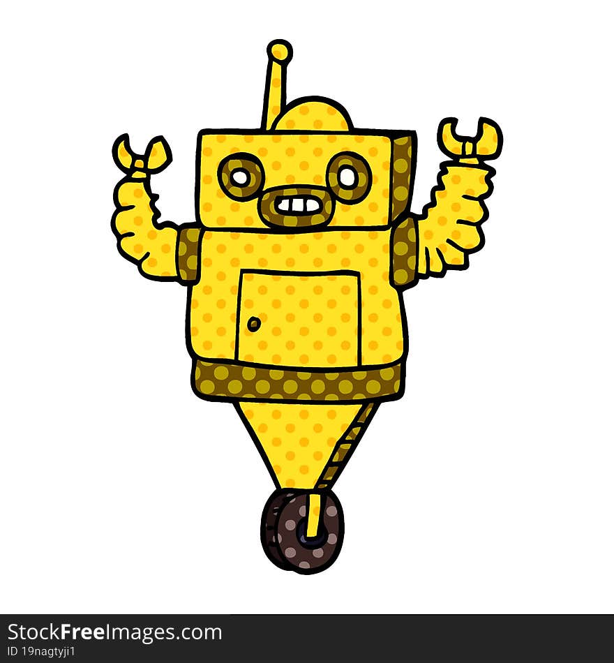 cartoon doodle robot