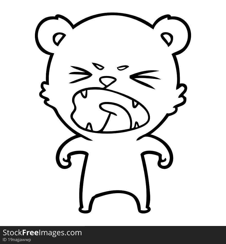 angry cartoon bear. angry cartoon bear