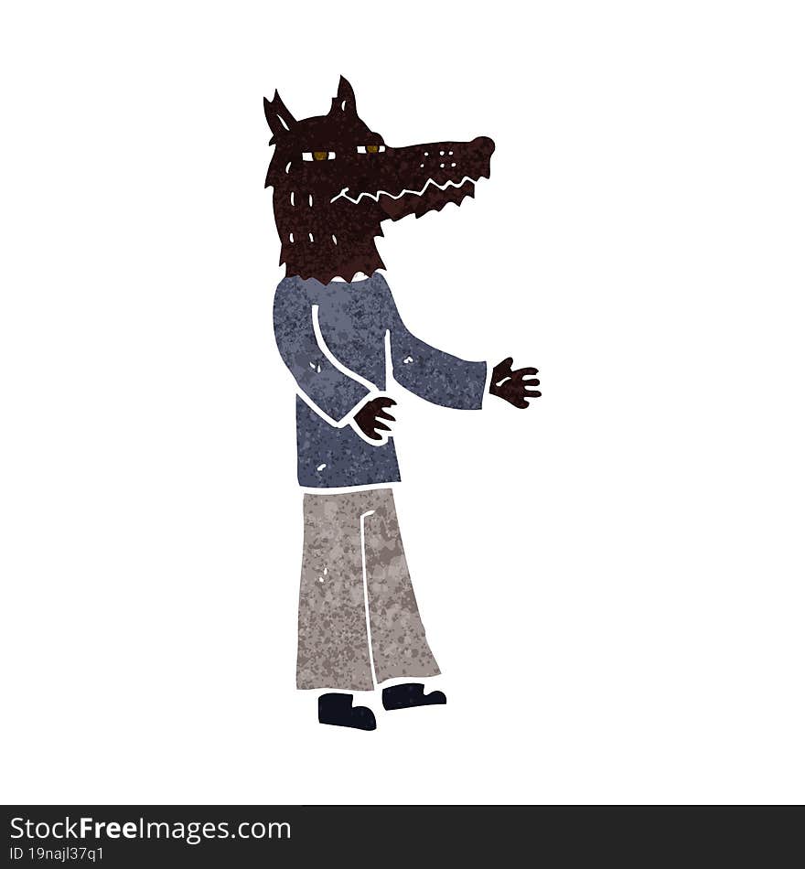 Cartoon Wolf Man