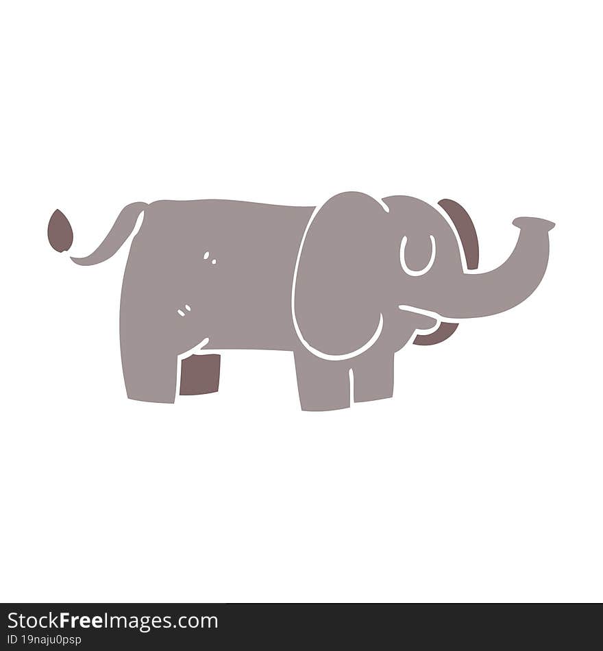 Cartoon Doodle Funny Elephant