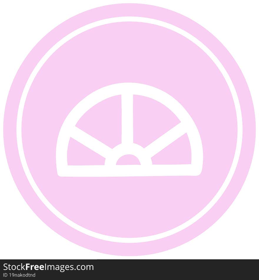 Protractor Math Equipment Circular Icon