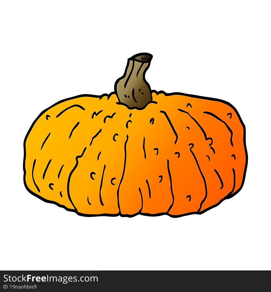 cartoon doodle pumpkin