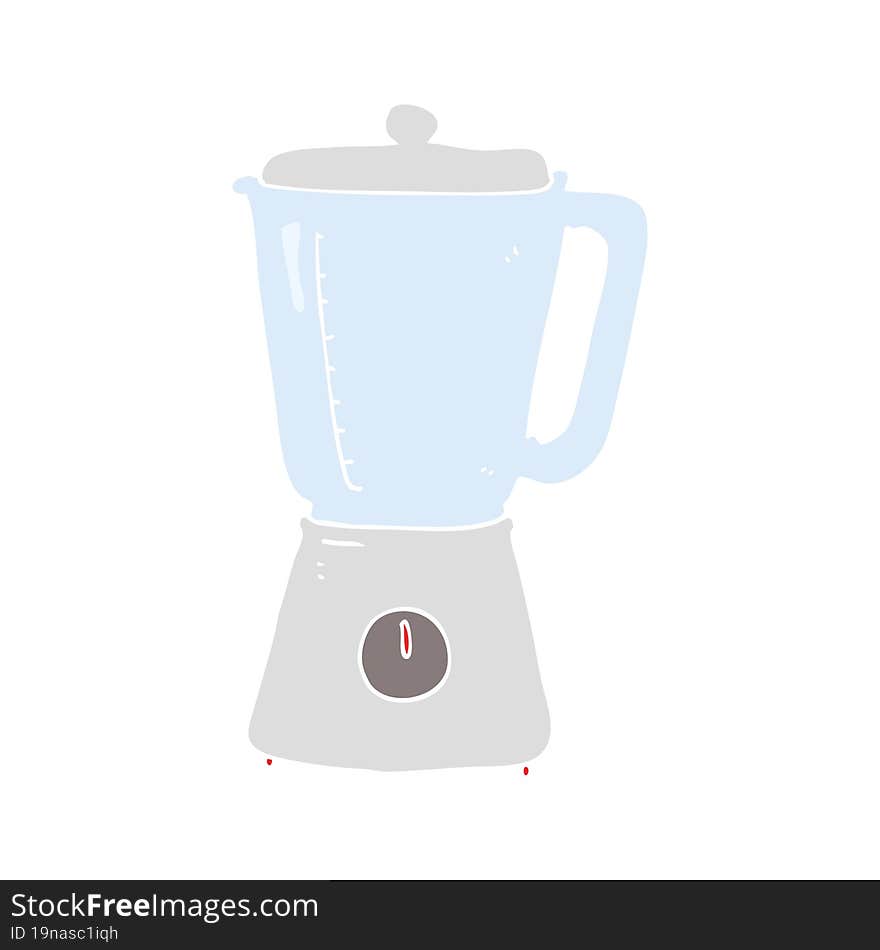 Flat Color Illustration Of A Cartoon Blender