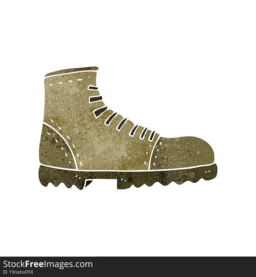 retro cartoon boot