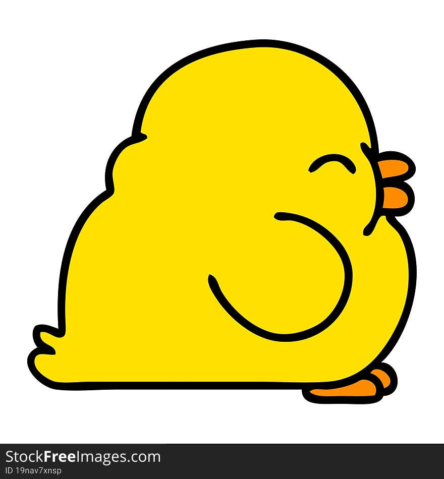 cartoon of a cute fat baby bird