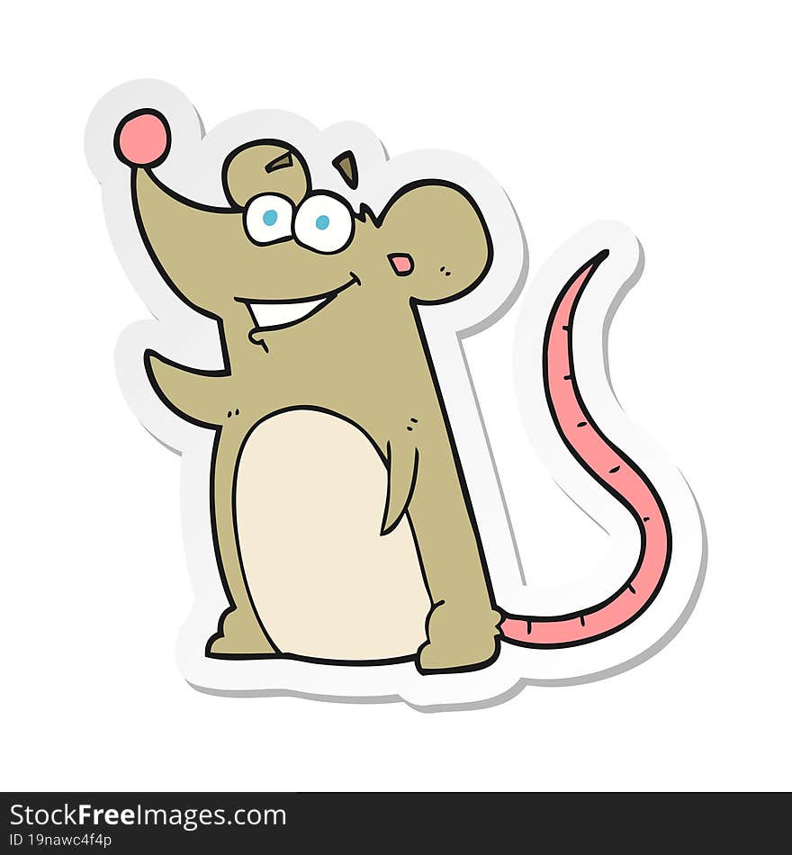 sticker of a cartoon mouse