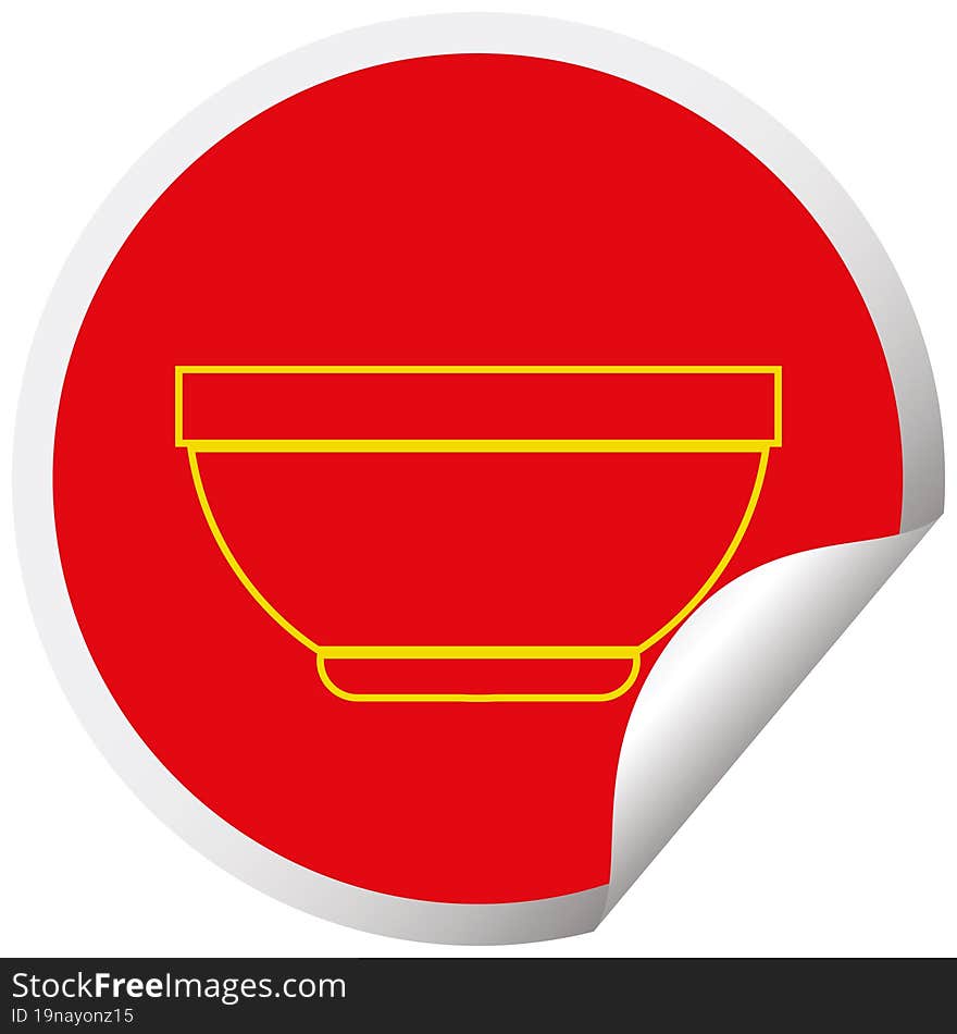 Rice Bowl Circular Peeling Sticker