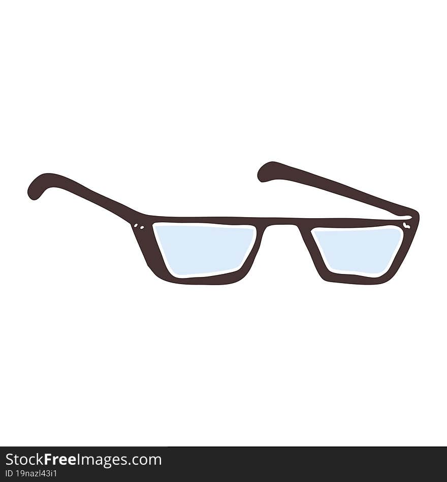 flat color illustration of spectacles. flat color illustration of spectacles