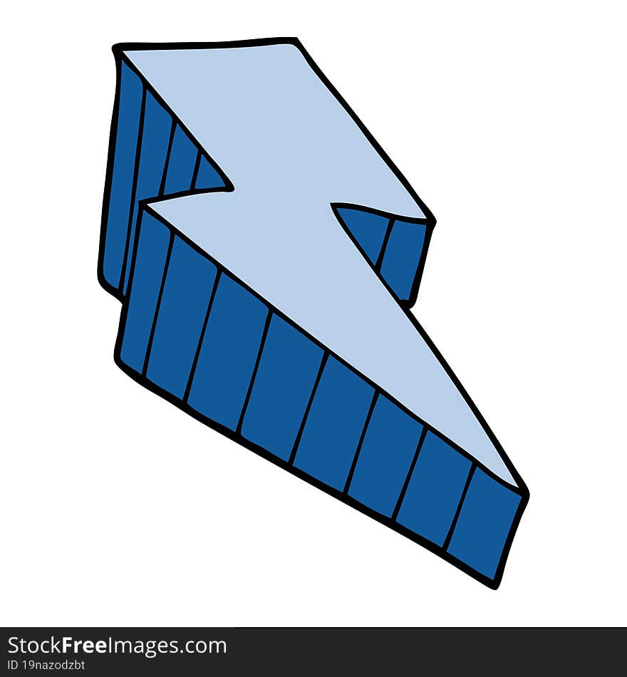 cartoon doodle decorative lightning bolt