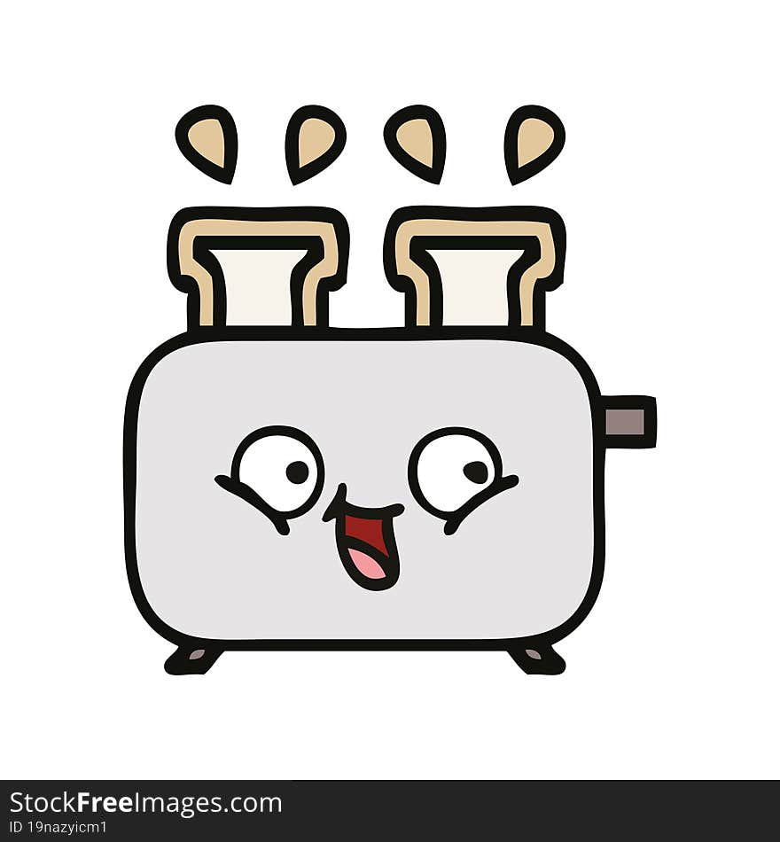 cute cartoon of a toaster