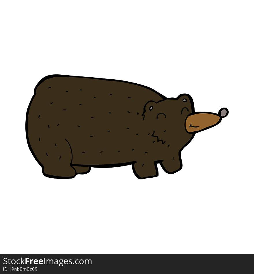 Funny Cartoon Black Bear