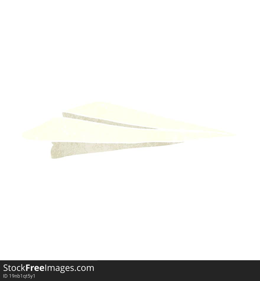 retro cartoon paper airplane