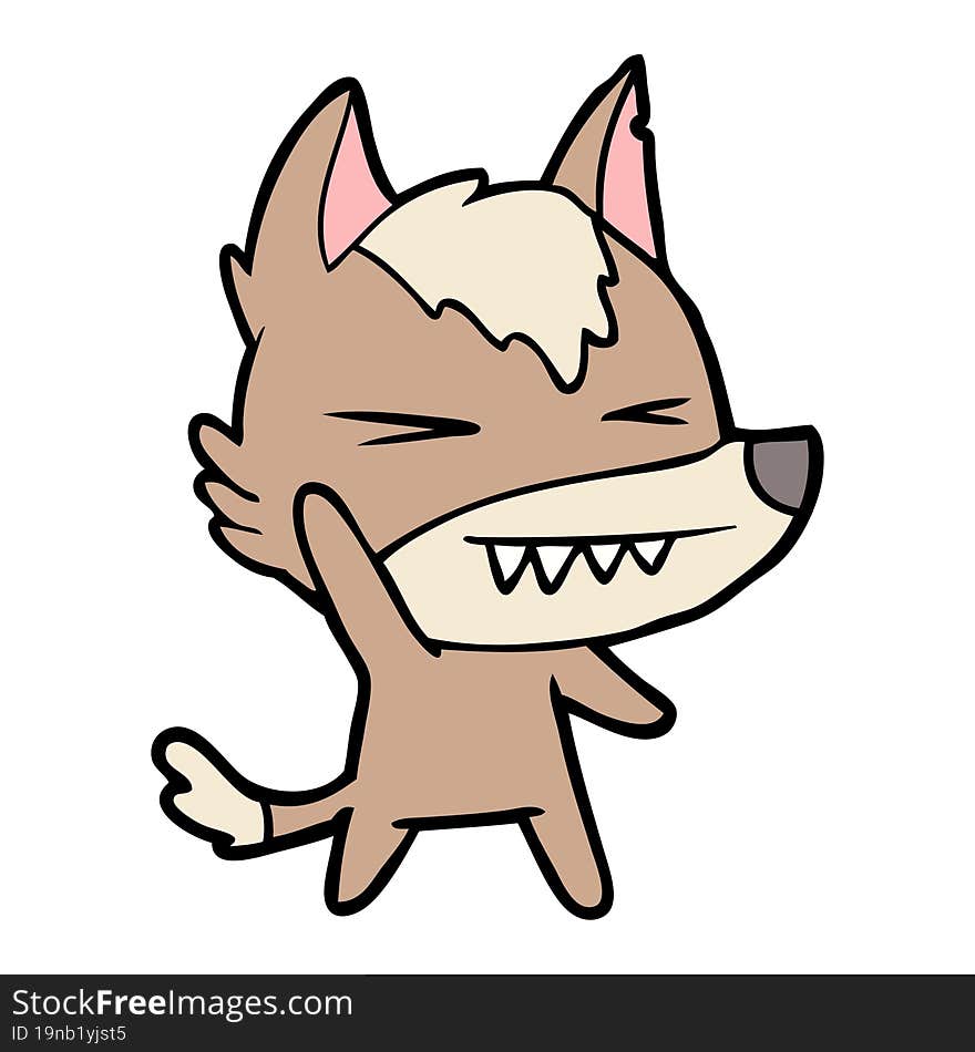 angry wolf cartoon. angry wolf cartoon