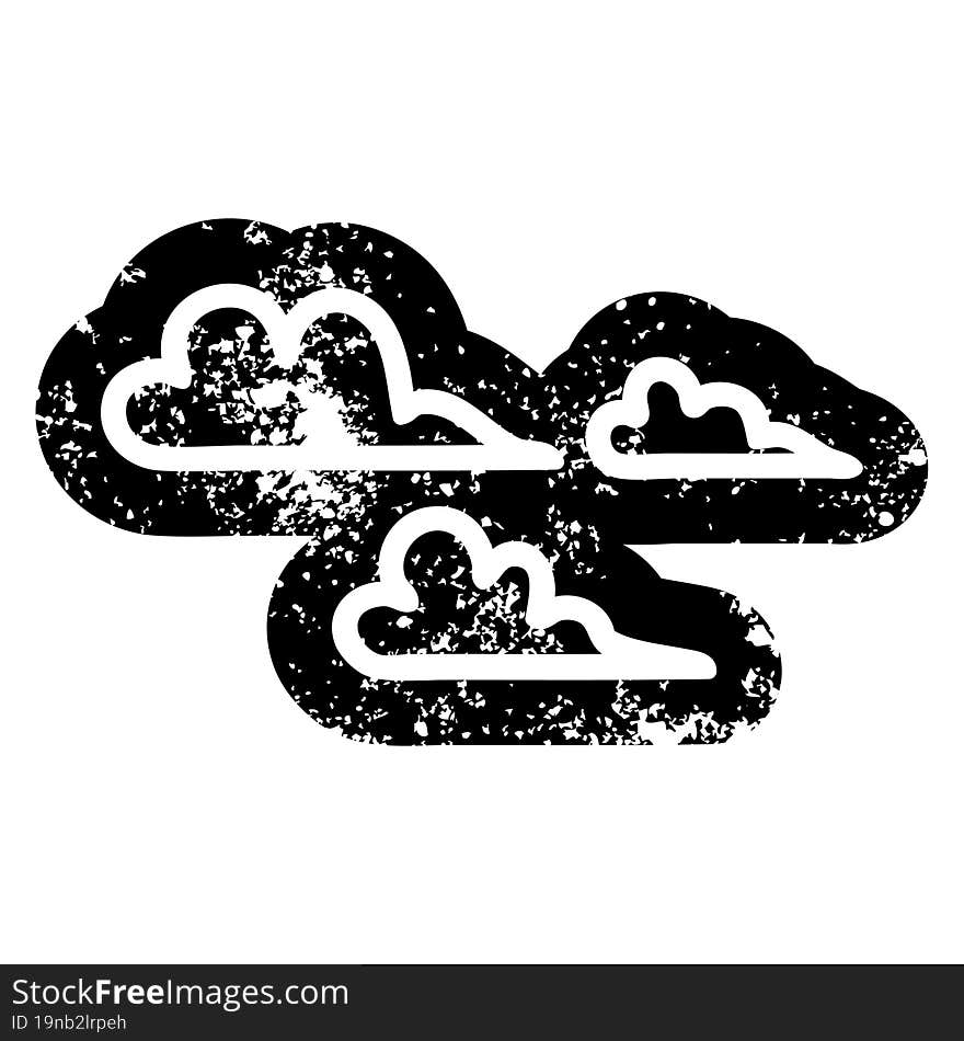 Weather Cloud Distressed Icon