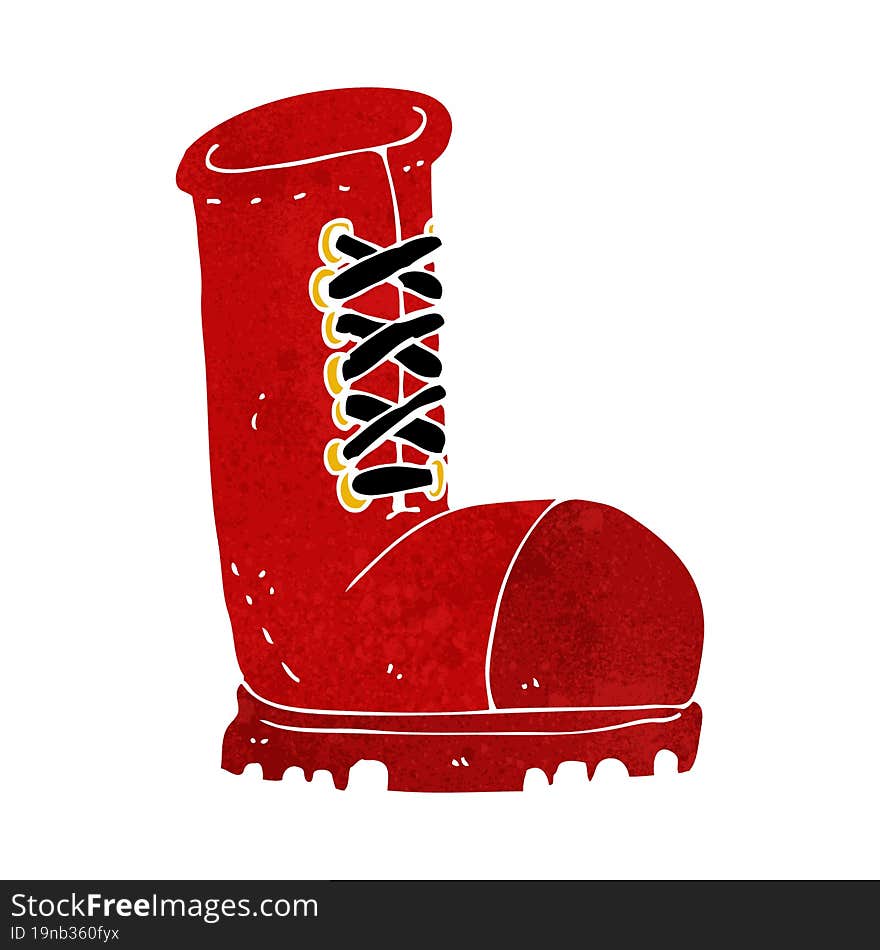 cartoon old work boot