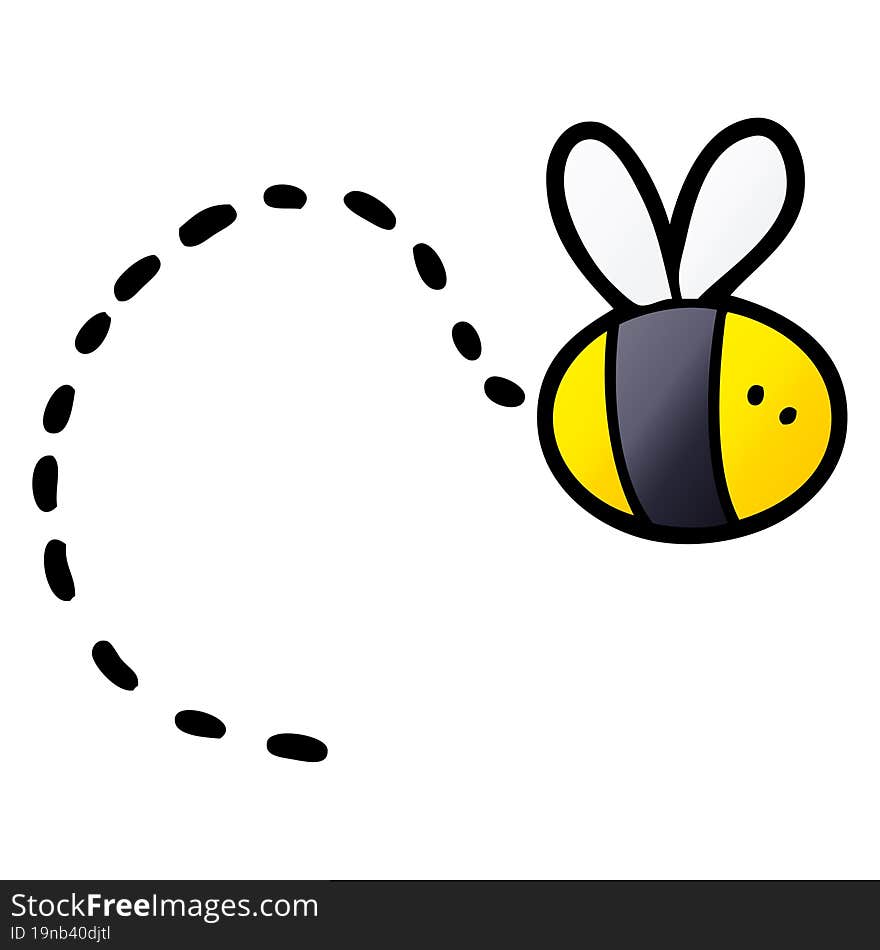 cartoon bee flying. cartoon bee flying