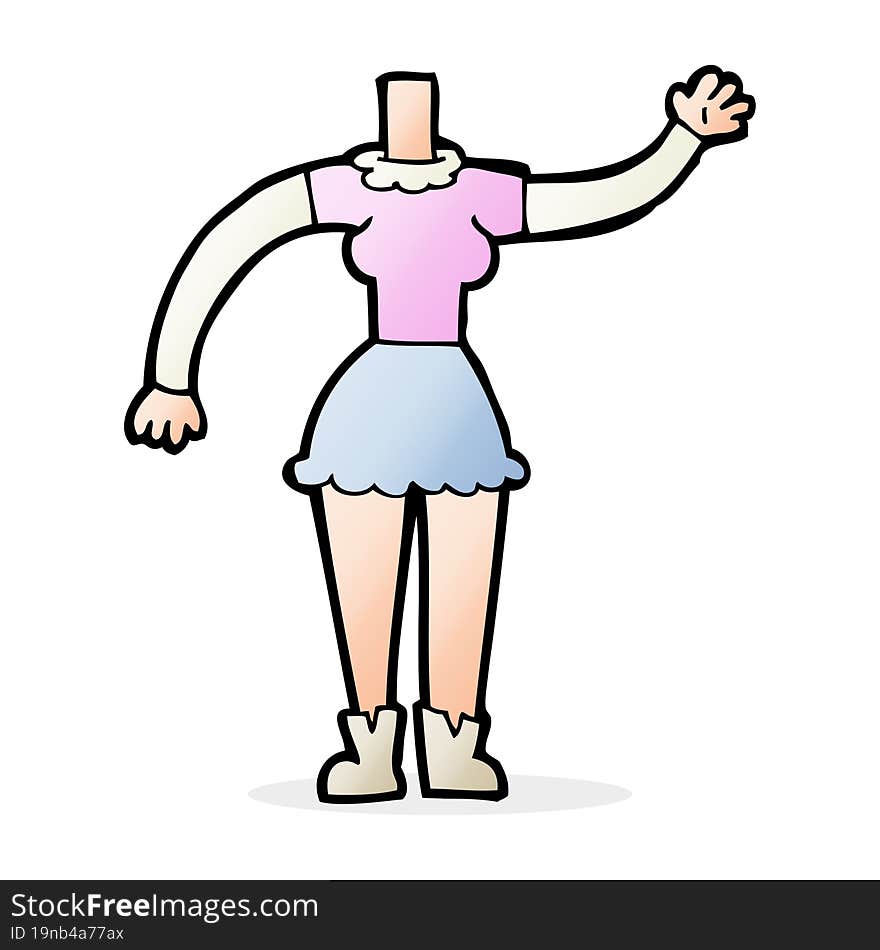 cartoon female body (add photos or mix and match cartoons