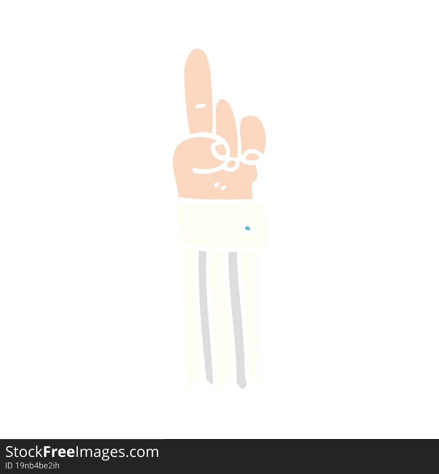 Cartoon Doodle Pointing Hand