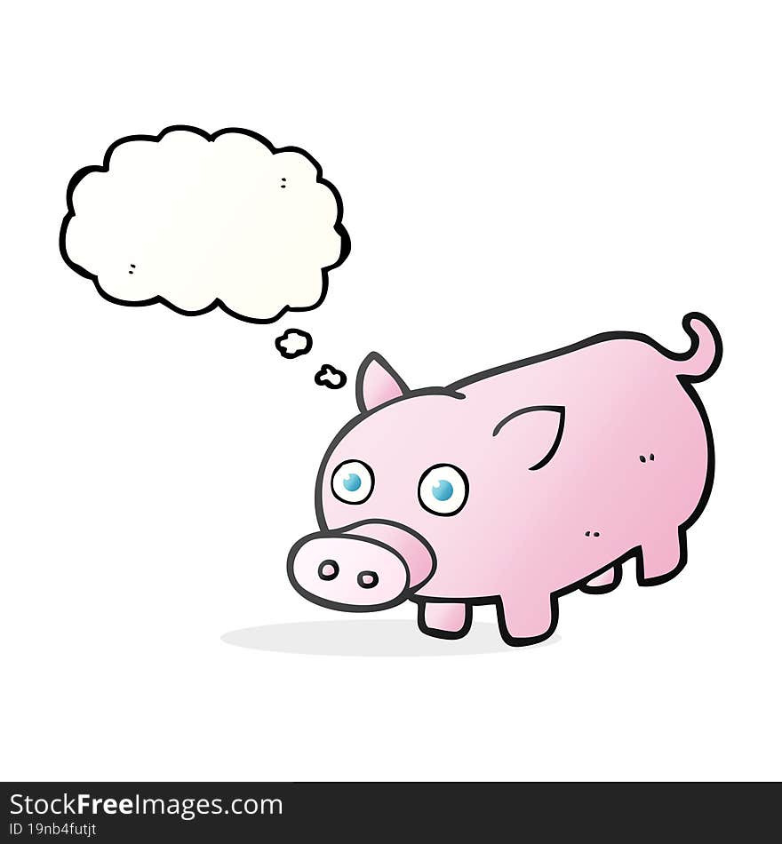 Thought Bubble Cartoon Piglet