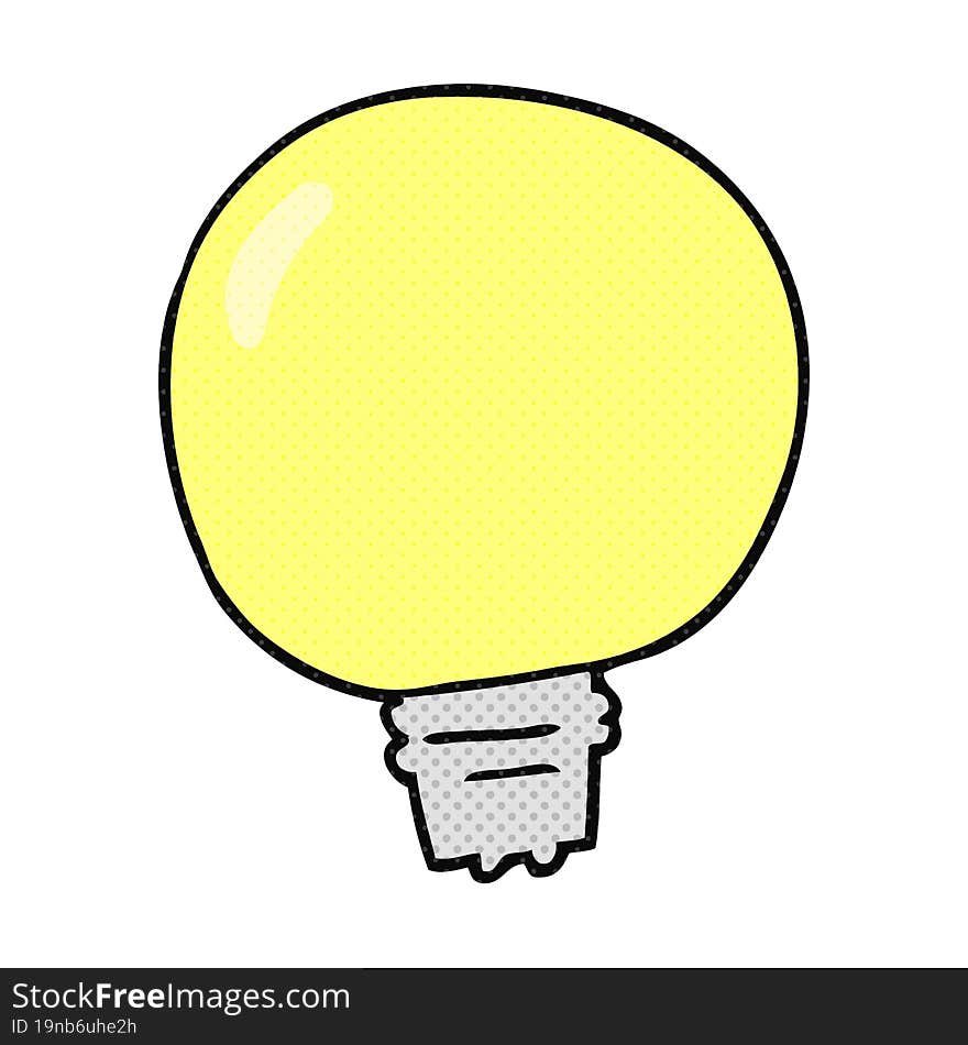 freehand drawn cartoon light bulb