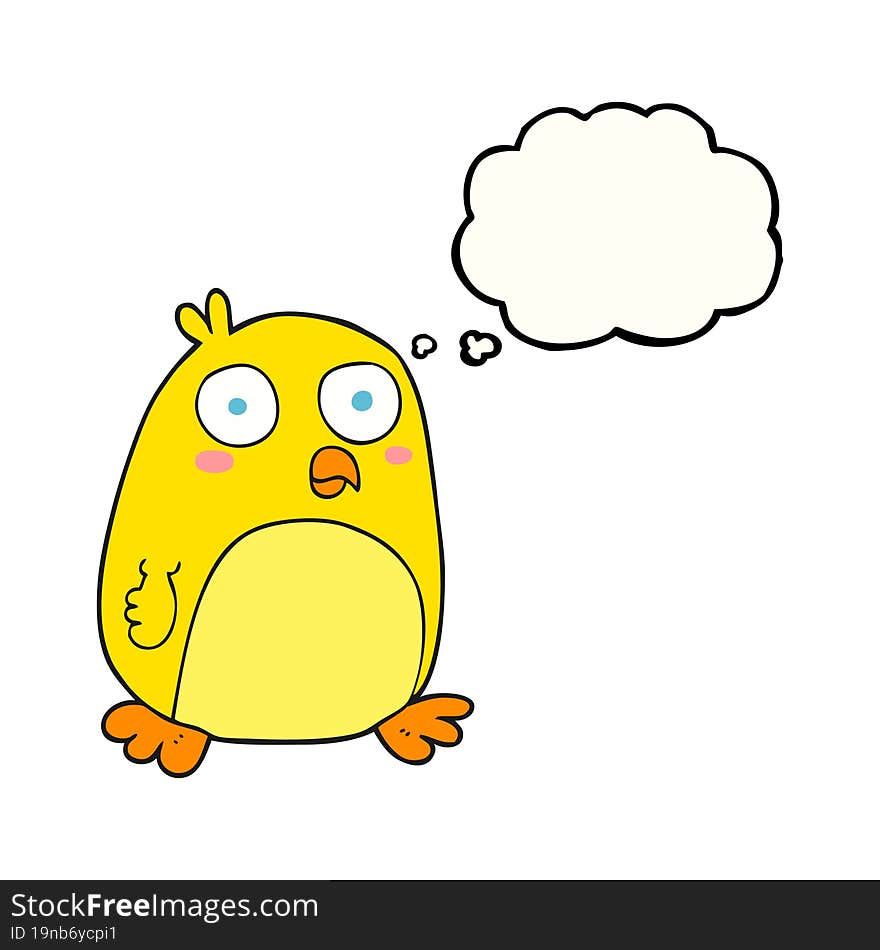 Thought Bubble Cartoon Bird