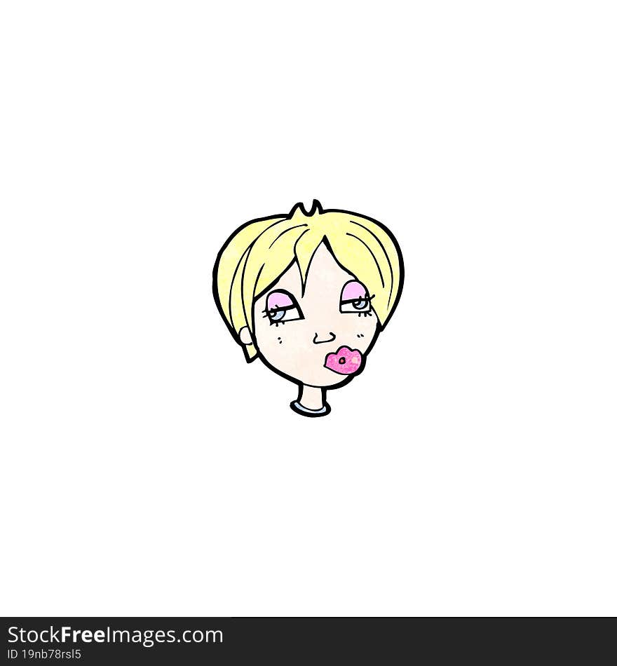 cartoon confused woman