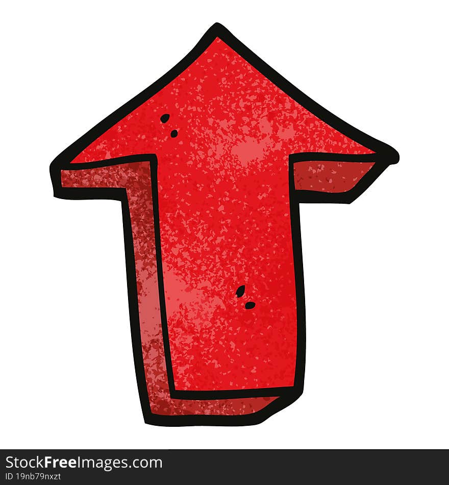 Cartoon Doodle Arrow Pointing Direction