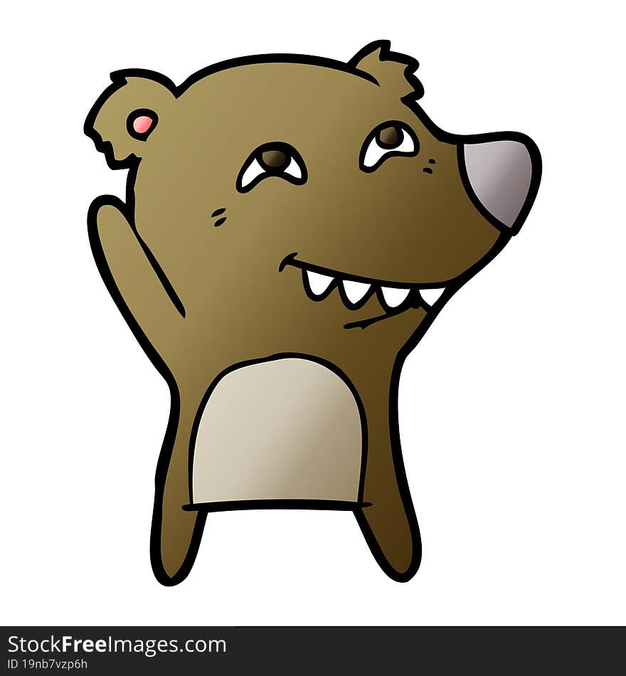 cartoon bear showing teeth. cartoon bear showing teeth