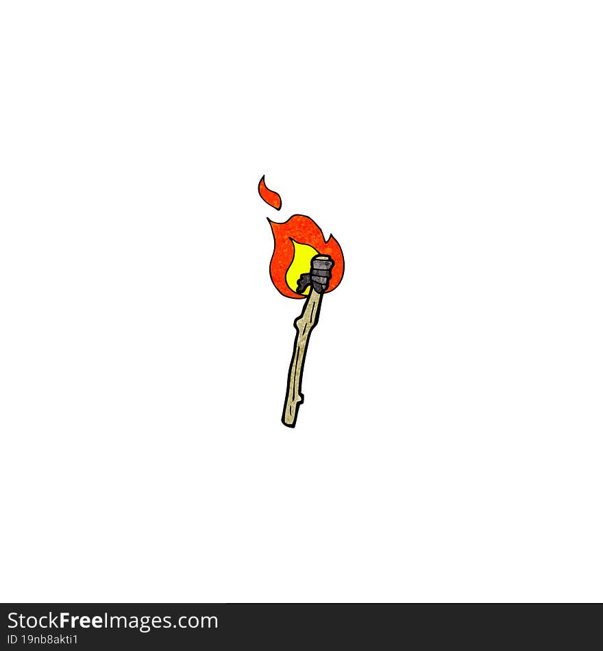 flaming torche cartoon