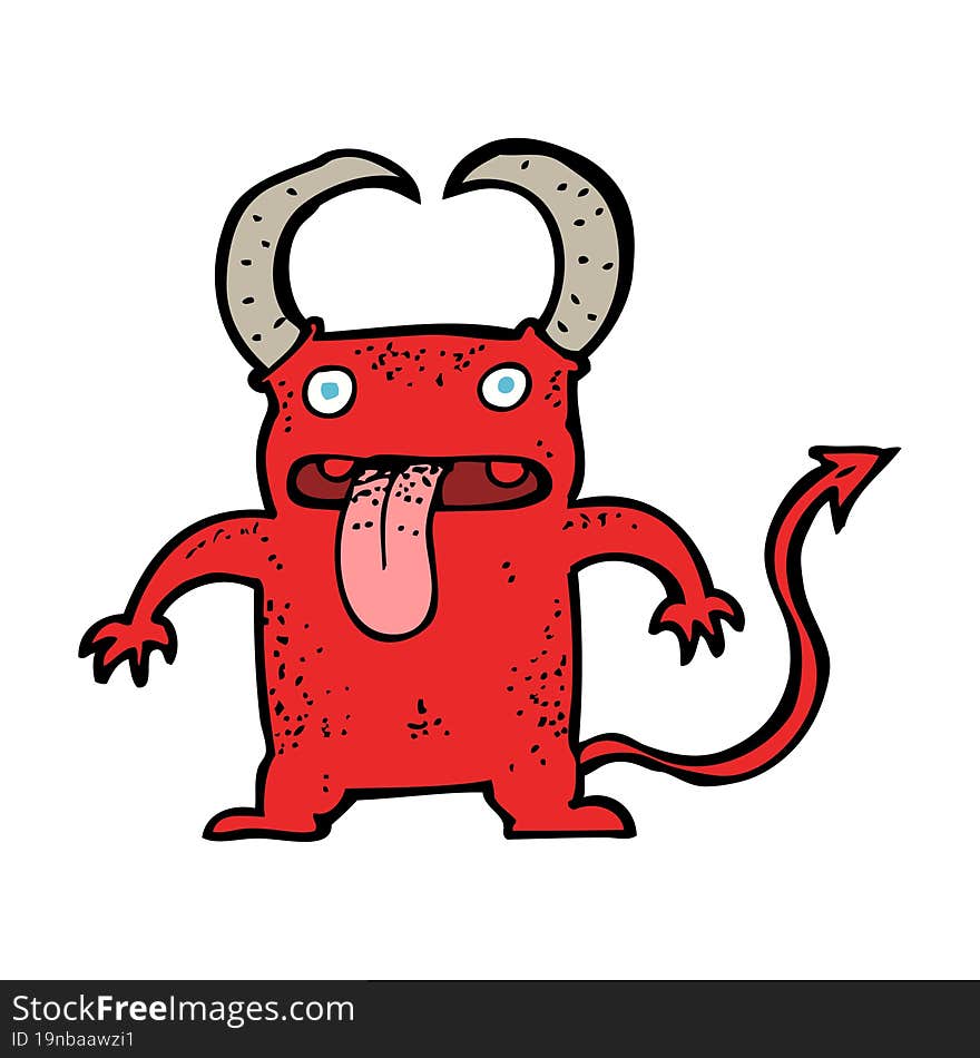 cartoon little devil