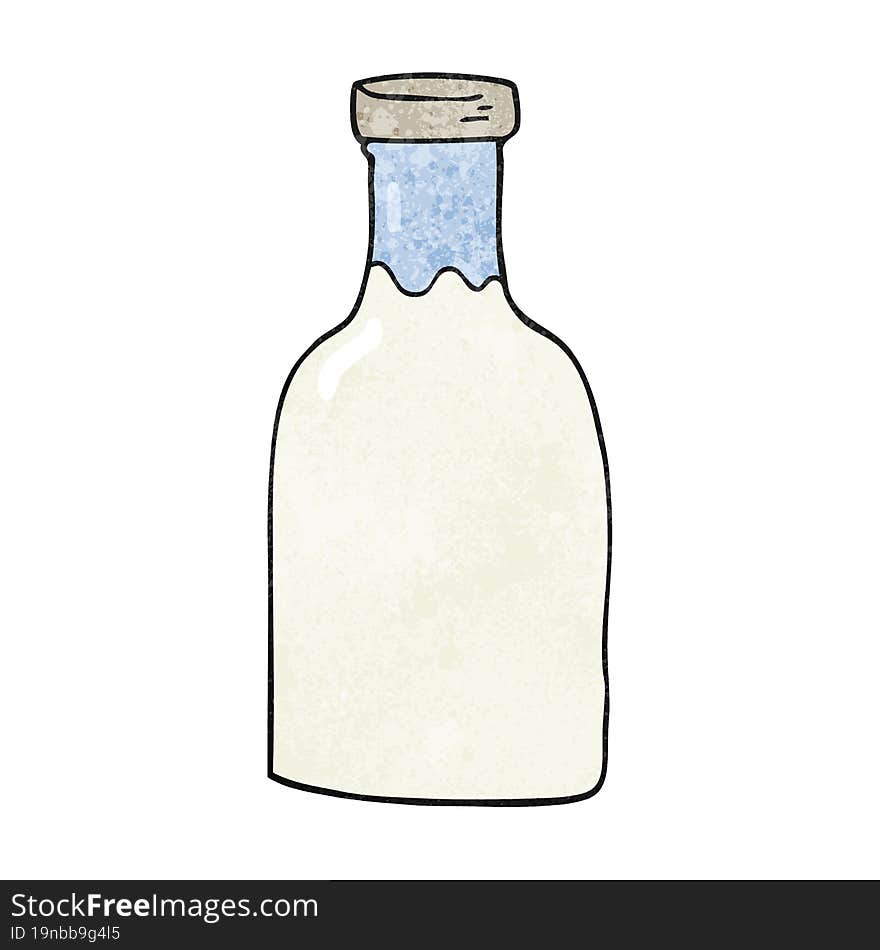 textured cartoon milk bottle