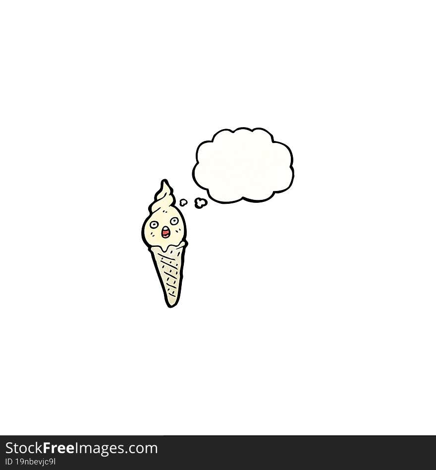 Cartoon Ice Cream Character