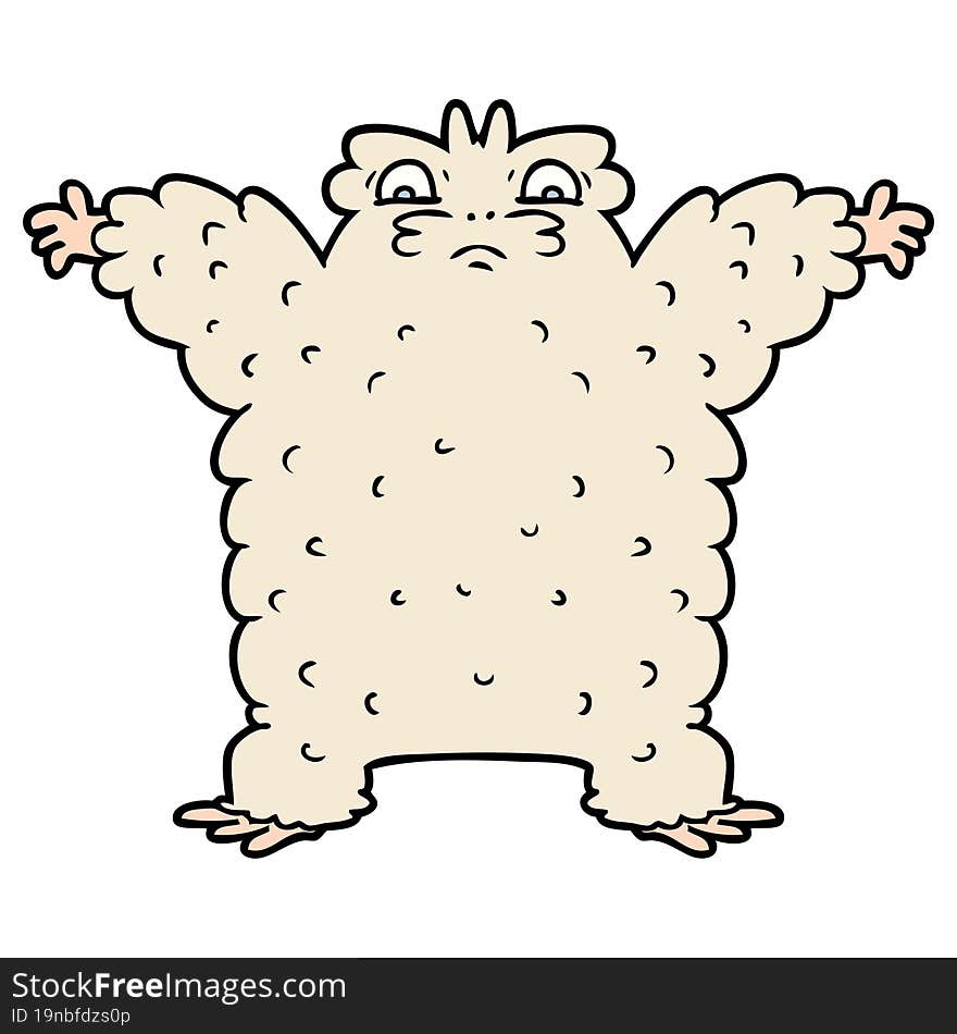 cartoon yeti. cartoon yeti