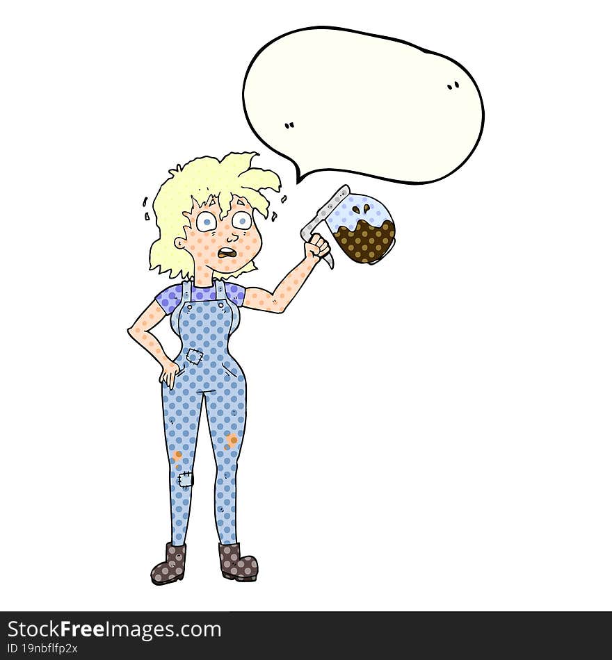 too much coffee comic book speech bubble cartoon