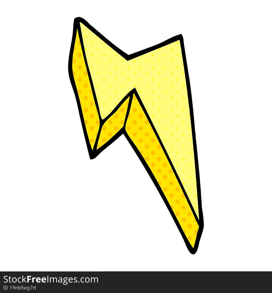 cartoon doodle decorative lightning bolt