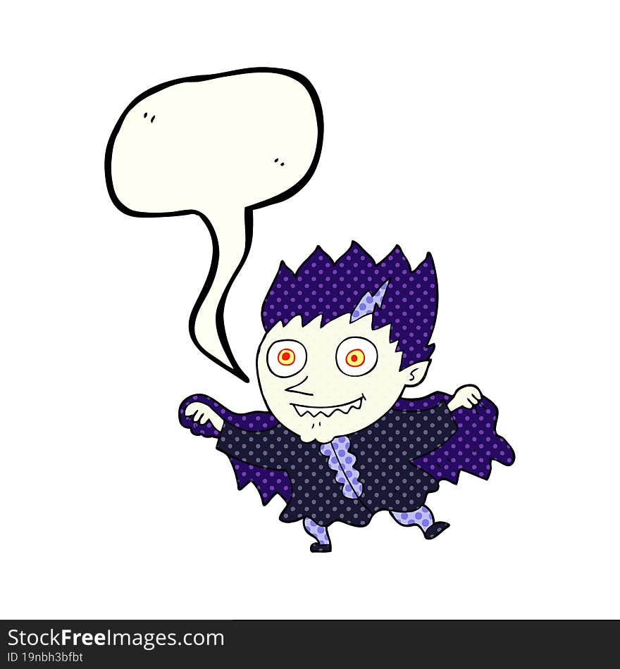 comic book speech bubble cartoon vampire