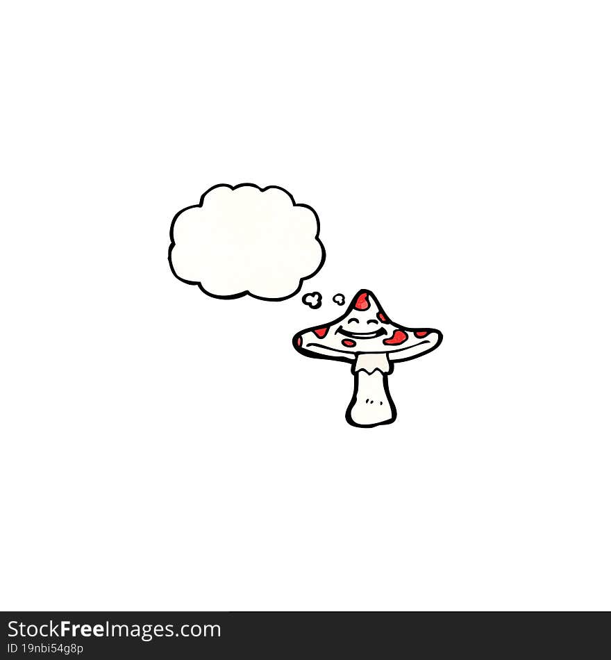 happy cartoon mushroom