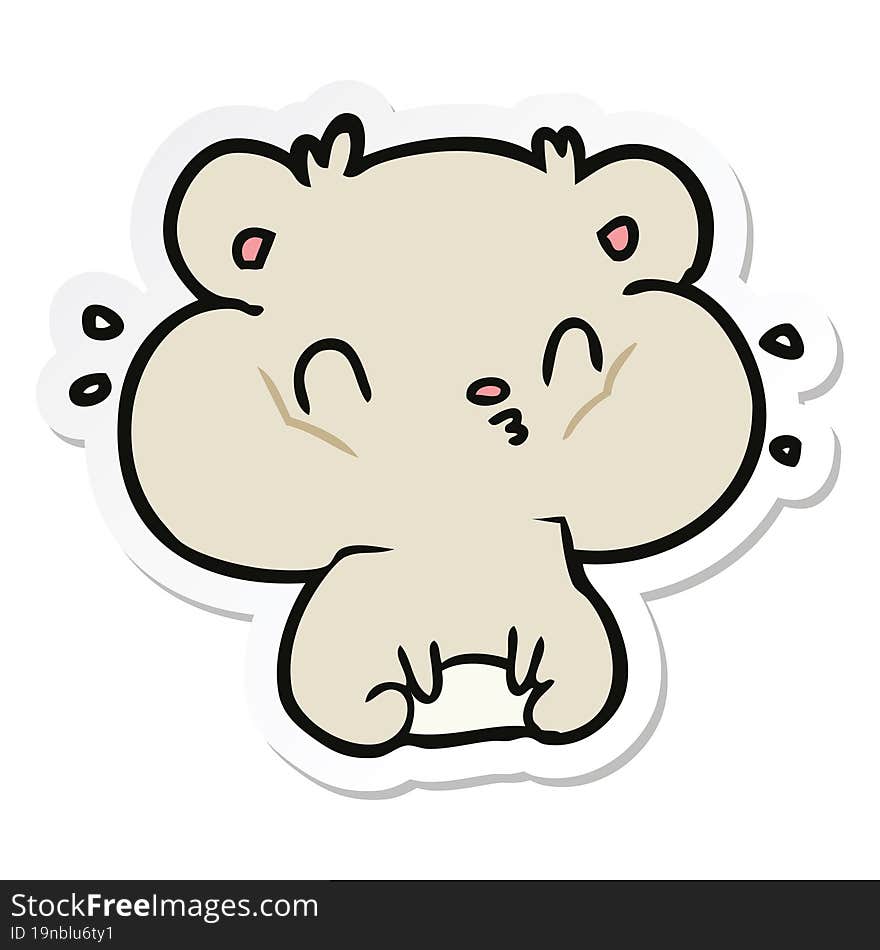 sticker of a cartoon hamster