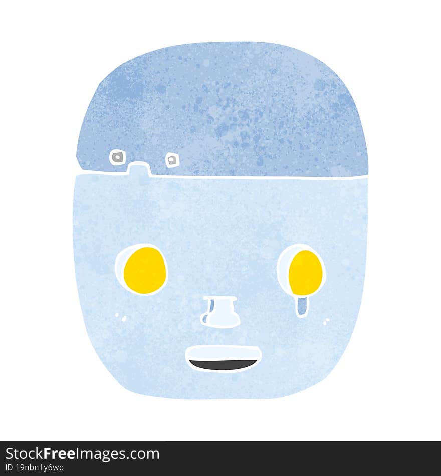 cartoon robot head